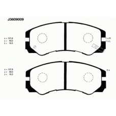J3609009 NIPPARTS Комплект тормозных колодок, дисковый тормоз