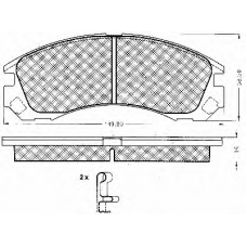 10828 BSF Комплект тормозных колодок, дисковый тормоз