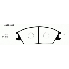 J3604020 NIPPARTS Комплект тормозных колодок, дисковый тормоз