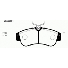 J3601051 NIPPARTS Комплект тормозных колодок, дисковый тормоз
