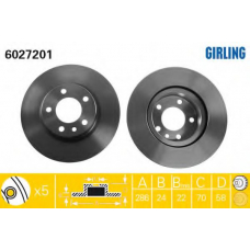 6027201 GIRLING Тормозной диск