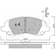 822-861-0 CIFAM Комплект тормозных колодок, дисковый тормоз