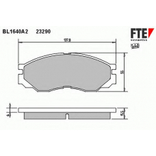 BL1640A2 FTE Комплект тормозных колодок, дисковый тормоз
