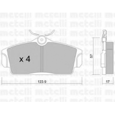 22-0305-0 METELLI Комплект тормозных колодок, дисковый тормоз