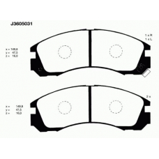 J3605031 NIPPARTS Комплект тормозных колодок, дисковый тормоз