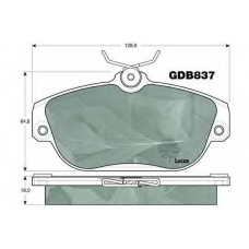 GDB837 TRW Комплект тормозных колодок, дисковый тормоз