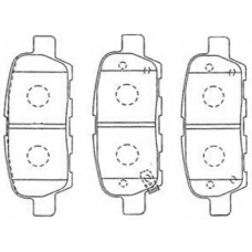 B2N095 AISIN Комплект тормозных колодок, дисковый тормоз