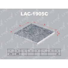 LAC1905C LYNX Lac-1905c фильтр салонный nissan murano(z51) 08] / teana(j32) 08]