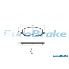 5501223028 EUROBRAKE Комплект тормозных колодок, дисковый тормоз