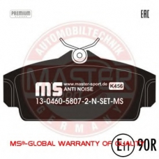13046058072N-SET-MS MASTER-SPORT Комплект тормозных колодок, дисковый тормоз