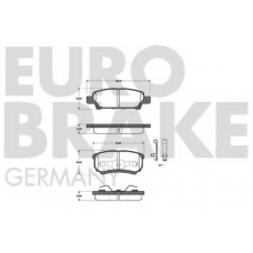 5502223027 EUROBRAKE Комплект тормозных колодок, дисковый тормоз