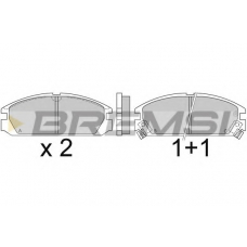 BP2349 BREMSI Комплект тормозных колодок, дисковый тормоз