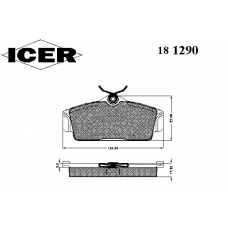 181290 ICER Комплект тормозных колодок, дисковый тормоз