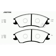 J3607006 NIPPARTS Комплект тормозных колодок, дисковый тормоз