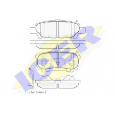 181746 ICER Комплект тормозных колодок, дисковый тормоз