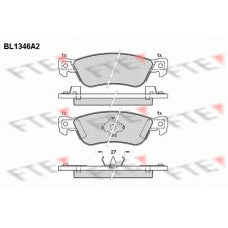 BL1346A2 FTE Комплект тормозных колодок, дисковый тормоз