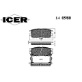 140980 ICER Комплект тормозных колодок, дисковый тормоз