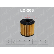 LO-203 LYNX Фильтр масляный