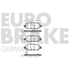 5502222257 EUROBRAKE Комплект тормозных колодок, дисковый тормоз