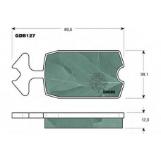 GDB127 TRW Комплект тормозных колодок, дисковый тормоз