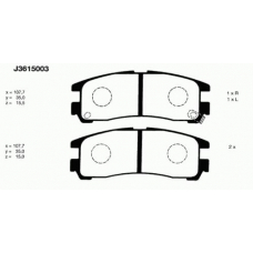 J3615003 NIPPARTS Комплект тормозных колодок, дисковый тормоз