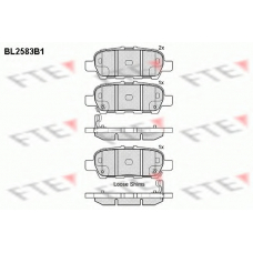 BL2583B1 FTE Комплект тормозных колодок, дисковый тормоз