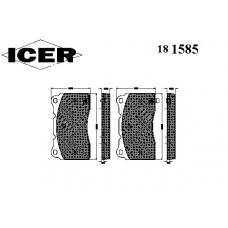 181585 ICER Комплект тормозных колодок, дисковый тормоз