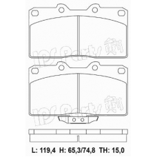 IBD-1597 IPS Parts Комплект тормозных колодок, дисковый тормоз