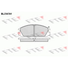 BL2347A1 FTE Комплект тормозных колодок, дисковый тормоз