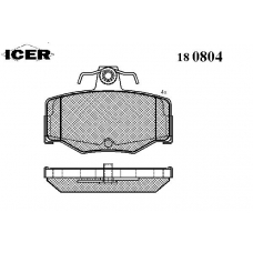 180804 ICER Комплект тормозных колодок, дисковый тормоз