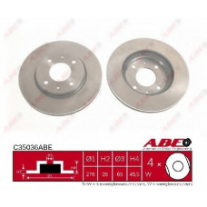 C35036ABE ABE Тормозной диск