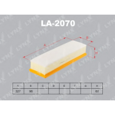 LA-2070 LYNX Фильтр возд. lada largus 1.6 8