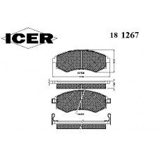 181267 ICER Комплект тормозных колодок, дисковый тормоз
