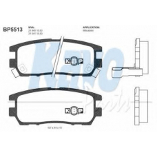 BP-5513 KAVO PARTS Комплект тормозных колодок, дисковый тормоз