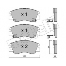 22-0115-0 METELLI Комплект тормозных колодок, дисковый тормоз