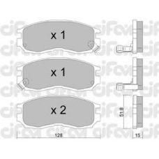 822-224-0 CIFAM Комплект тормозных колодок, дисковый тормоз
