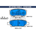 B1.G102-1448.2 GALFER Комплект тормозных колодок, дисковый тормоз