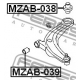 MZAB-038<br />FEBEST<br />Подвеска, рычаг независимой подвески колеса