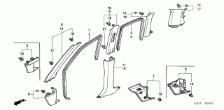 B-39-1 - PILLAR GARNISH (5 DOOR)