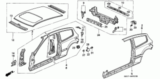 B-49-20 - BODY STRUCTURE COMPONENTS (OUTER PANEL)