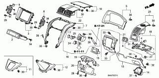 B-37-11 - INSTRUMENT PANEL GARNISH (DRIVER SIDE)(RH)