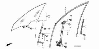 B-53 - FRONT DOOR WINDOWS/ REGULATOR