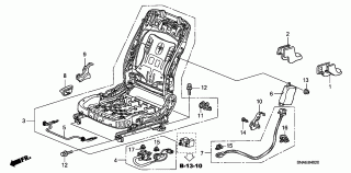 B-40-20 - FRONT SEAT COMPONENTS (LH) (PASSENGER SIDE)