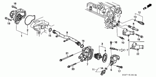 E-15-1 - WATER PUMP/SENSOR (DOHC VTEC)