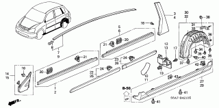 B-42-10 - MOLDING/SIDE SILL GARNISH