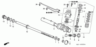 B-33-20 - POWER STEERING GEAR BOX COMPONENTS (LH)
