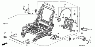B-40-11 - FRONT SEAT COMPONENTS (L.)(MANUAL HEIGHT)
