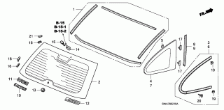 B-52-10 - REAR WINDSHIELD/ QUARTER WINDOWS