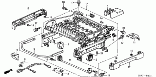 B-40-11 - FRONT SEAT COMPONENTS (LH)(DRIVER SIDE)