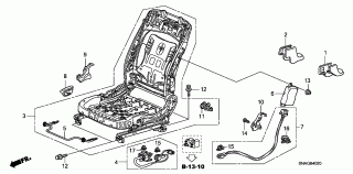 B-40-20 - FRONT SEAT COMPONENTS(LH) (PASSENGER SIDE)